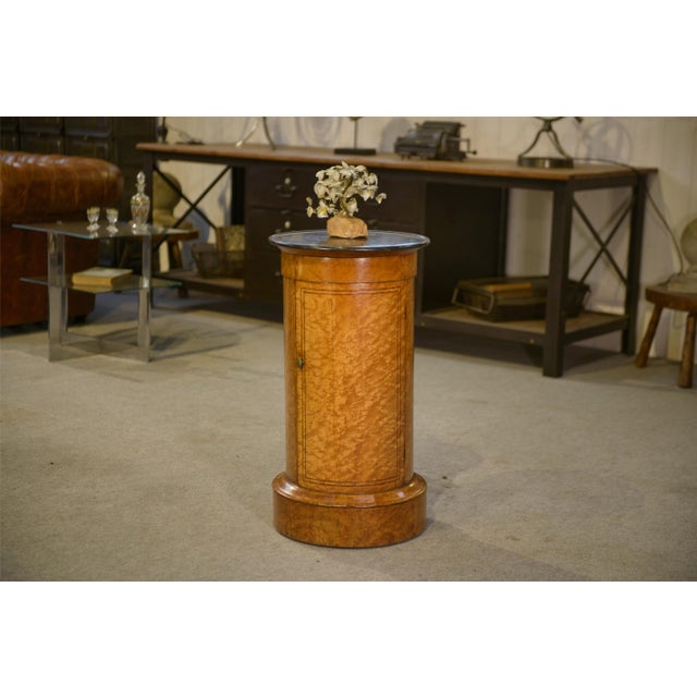 Brown Empire-Style Side Table in Speckled Maple with Bluestone Top, 1800s For Sale - Image 8 of 13