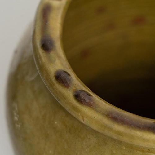 Ceramic Early 20th Century Traditional Rustic Green Ceramic Vase For Sale - Image 7 of 11