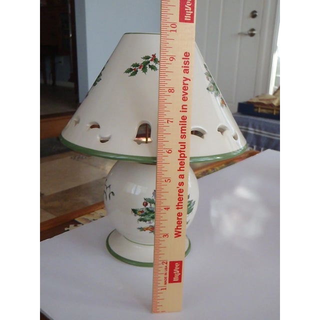 Metal Spode Christmas Tree Holiday DecorTea Light Candle Lamp For Sale - Image 7 of 7