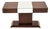 Art Deco Mirrored Coffee Table in Walnut, 1930s For Sale