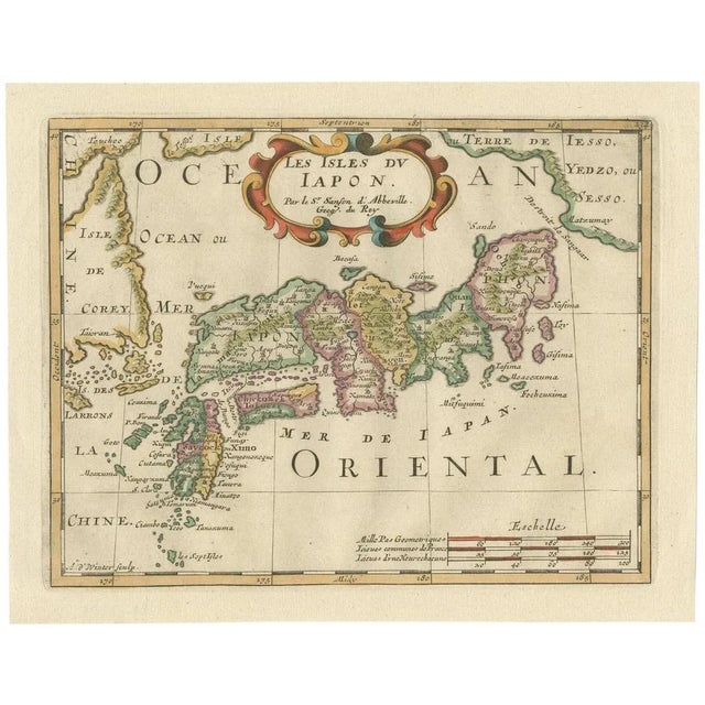 Antique Map of Japan and Korea by Sanson, 1690 For Sale - Image 5 of 5