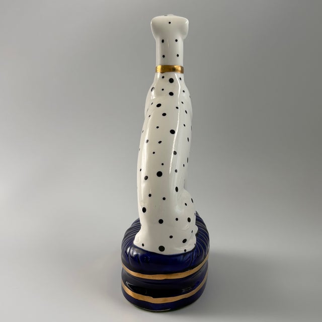Fitz and Floyd Dalmatian Figurine on Cobalt Blue Base With Gold Accents For Sale In Austin - Image 6 of 13