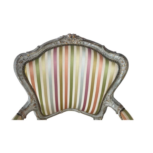 19th Century French Louis XV Style Rococo Fauteuil Armchairs For Sale - Image 9 of 11