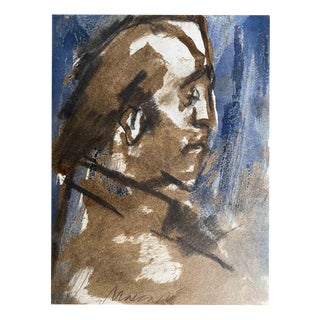 Mino Maccari, The Portrait, 1960s, Watercolor For Sale