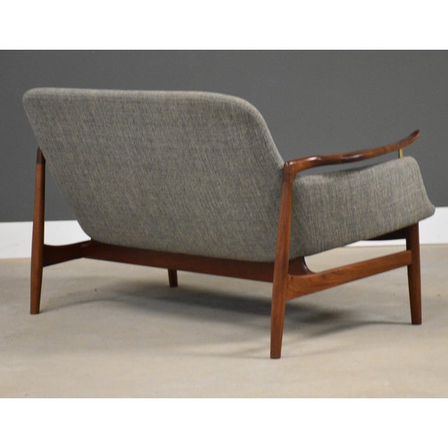 1950s 1950s Finn Juhl Nv-53 Teak Loveseat Sofa Settee For Sale - Image 5 of 15