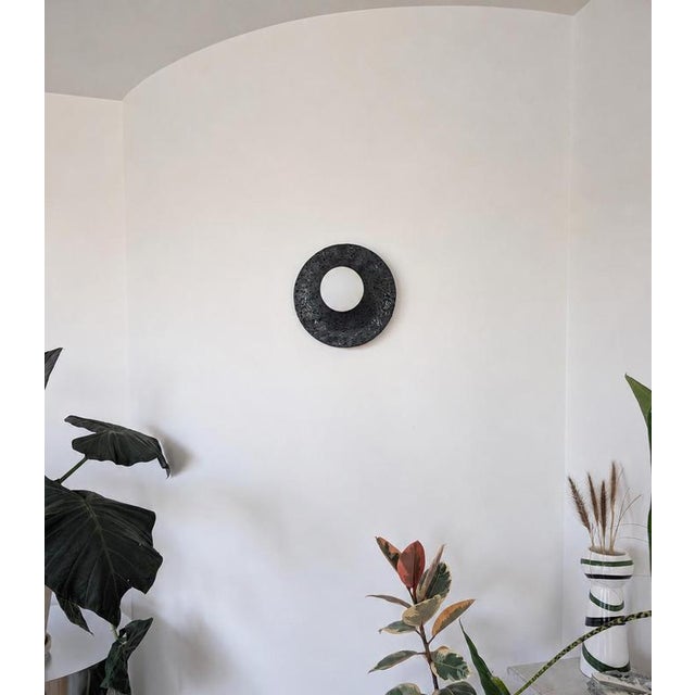 Stone Basalte Glazed Lava Stone Wall Lamp by Clemence Birot For Sale - Image 7 of 18