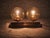 Vintage Czech Space Age Double Wall Light with Amber Bubble Glass Globes, 1970s For Sale - Image 3 of 15
