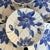 Antique Blue Ridge Southern Potteries Hand Painted Blue and White Flower Plates - Set of 8 For Sale - Image 4 of 6