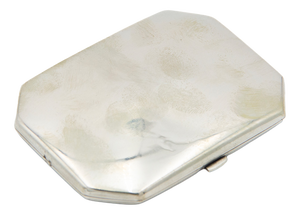 Plain Silver Cigarette Case with Beveled Corners