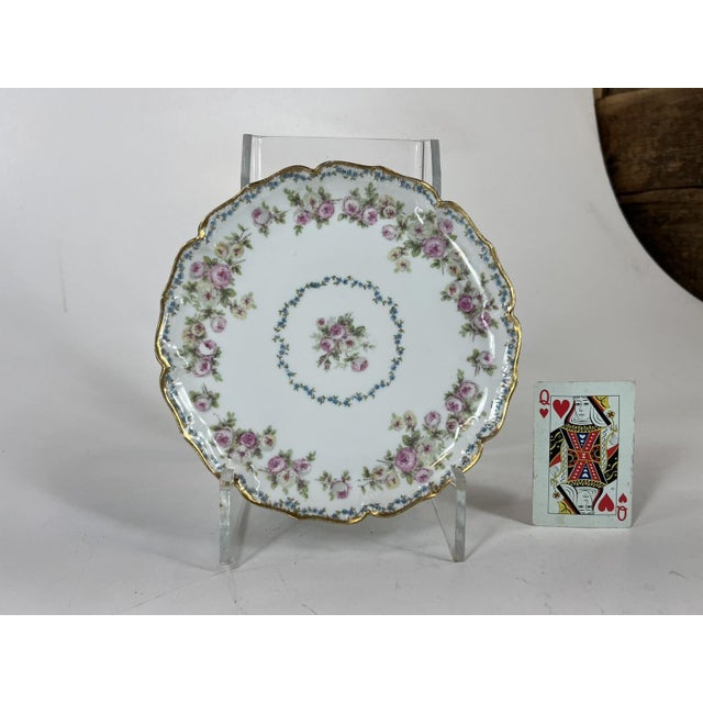 French Antique GDA France Chas Field Haviland W Porcelain Plate For Sale - Image 3 of 11