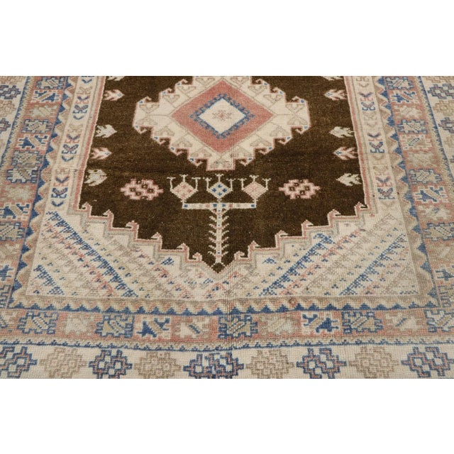 Vintage Turkish Oushak Rug - 05'01 X 07'07 For Sale - Image 4 of 9