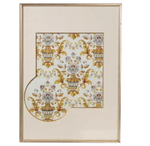 Robatienne Pasquier French Art Deco Hand Painted Gouache Wallpaper Design