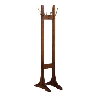 Stickley Mission Oak Double Coat Rack Hall Tree For Sale