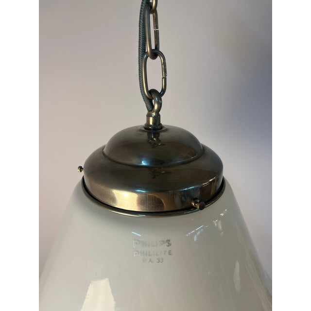 Phililite Opal Glass Hanging Lamp from Philips For Sale - Image 10 of 11