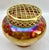 Pique Fleurs Iridescent Glass Vase in Multi Color Decor with Grille, 1930s For Sale - Image 9 of 14