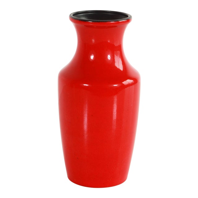 Home & Living Made in Germany Vintage Green Red Glazed MidCentury Vase Vases Home Décor