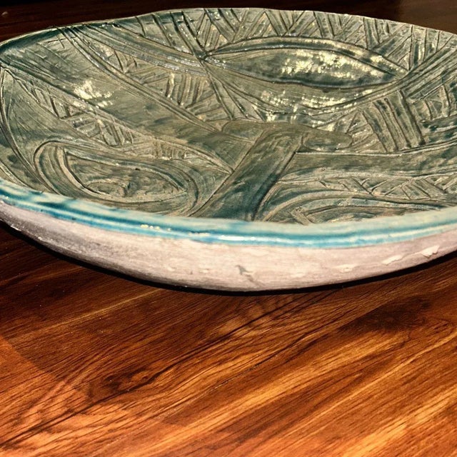 Ceramic Gene Pearson “Guardian of Dreams” Raku-Fired Ceramic Mask Bowl, Jamaica, 2000s For Sale - Image 7 of 7