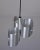 Mid Century Italian Hanging Aluminum Three Light Fixture For Sale - Image 4 of 11