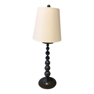 21st Century Ralph Lauren Black Spindle Lamp For Sale