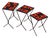French Modern Nesting Tables with Red and Orange Ceramic Tile Tops, 1950s, Set of 3 For Sale
