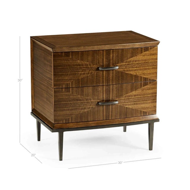 Mid Century Style Walnut Nightstand For Sale - Image 10 of 11