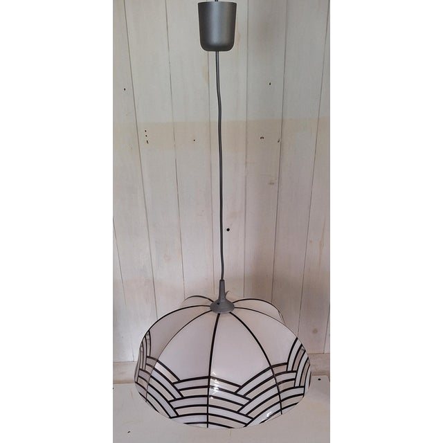 Vintage Ceiling Lamp with Plastic Shade, 1970s For Sale - Image 4 of 7