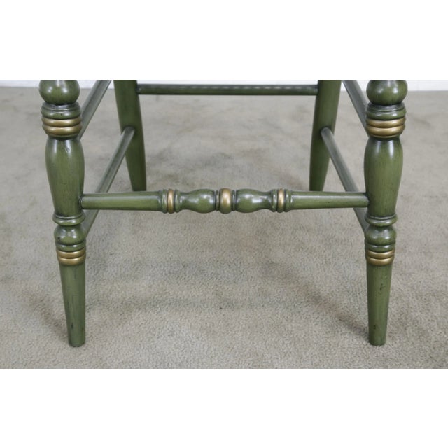 Hitchcock Green Painted George Washington Mount Vernon Cane Seat Side Chair (B) For Sale In Philadelphia - Image 6 of 13