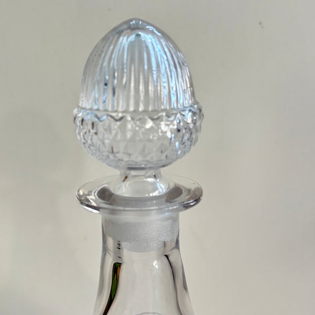 Metropolitan Museum of Art Sandwich Glass Reproduction Decanter With Acorn Stopper For Sale - Image 4 of 7