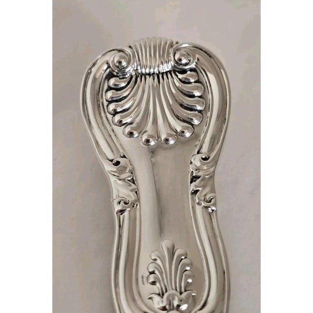 Antique Victorian Sterling Silver Kings Pattern Fish Server by William Eaton, 1841 For Sale - Image 11 of 18