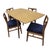 Mid Century Modern Walnut Drop Leaf Dining Table and 6 Chairs Newly Reupholstered Styled After Broyhill Brasilia - 10...