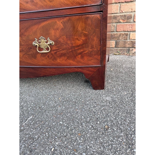 19th Century English Bowfront Chest of Drawers For Sale - Image 4 of 12