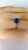 1990s Platinum Ring Tapered Baguette Diamonds 6.21 Carat Gem Ceylon Cabochon Sapphire Size 7 For Sale - Image 5 of 8