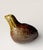 Vintage globular whistle in glazed terracotta, shaped like a bird or partridge. Unsigned, possibly from the La Borne...
