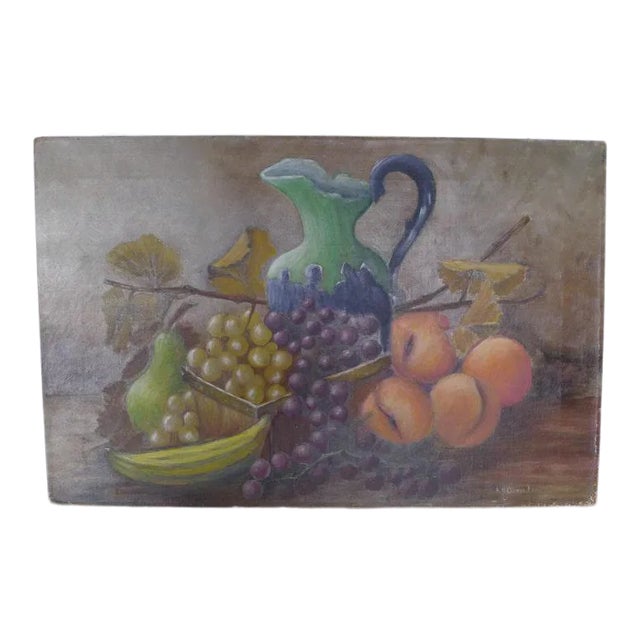 Antique Still Life of Fruit Painting For Sale