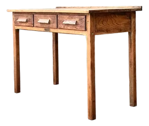 Vintage Rustic C. Christiansen Workbench Desk