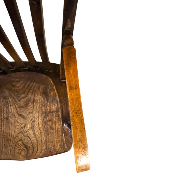 19th Century 19th Century Elm High-Back Windsor Armchair, 1890s For Sale - Image 5 of 10