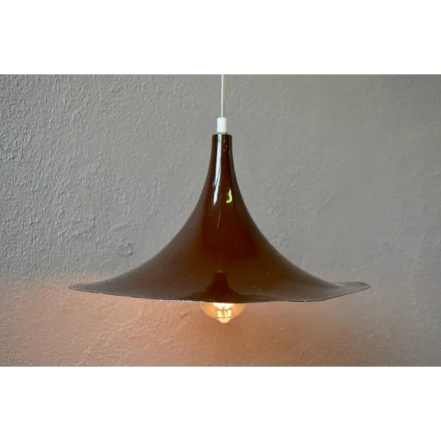 Modern Scandinavian Modern Metal Ceiling Lamp, 1960s For Sale - Image 3 of 11