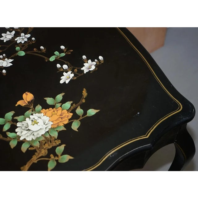 Black Lacquered & Polychrome Painted Desk For Sale - Image 14 of 18