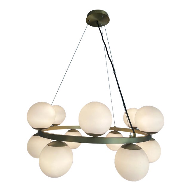 Cb2 Brass Finish Chandelier - New in Box | Chairish