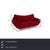 The three-seater Gaudi from Bretz has been reupholstered with a red quality fabric from Höpke (MELIA FR 851; material:...