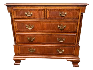 Baker Furniture Chippendale Mahogany and Banded Satinwood Side Chest of Drawers