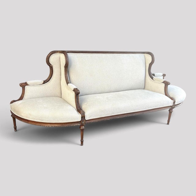 A French "Canapé À Confidante Sofa" / Couch For Sale - Image 4 of 5