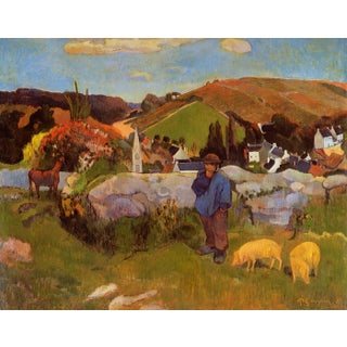 Paul Gauguin the Swineherd Britany Giclee LTD Edition For Sale