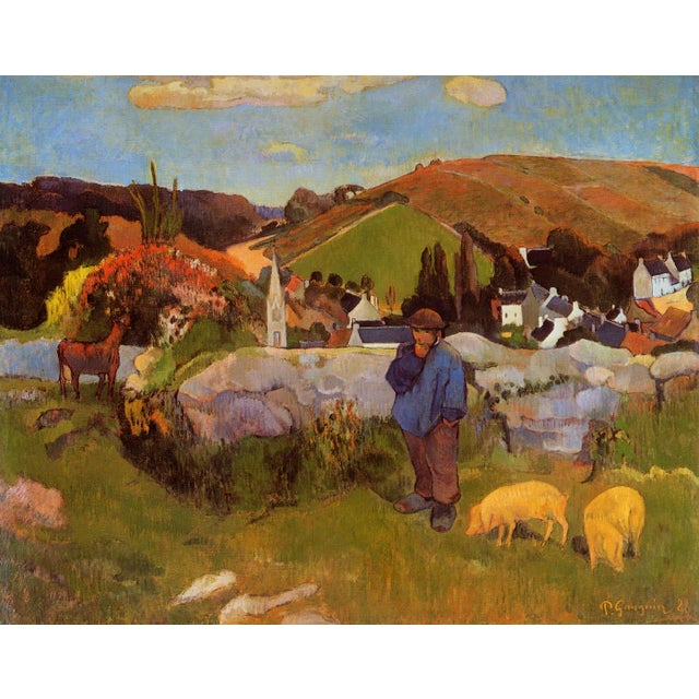 Paul Gauguin the Swineherd Britany Giclee LTD Edition For Sale