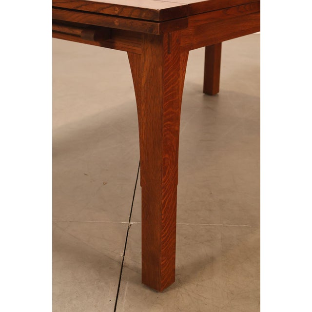 Stickley Mission Collection Oak Extendable Dining Table For Sale - Image 12 of 18