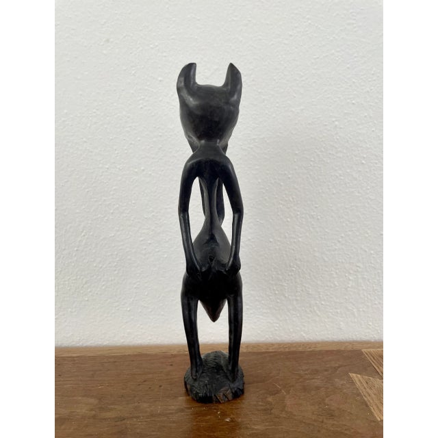 Mid Century Zoomorphic Carved Wooden Figure For Sale - Image 4 of 10