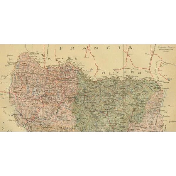 Geographic Overview of Aragons Northern Frontier in Spain For Sale - Image 3 of 6