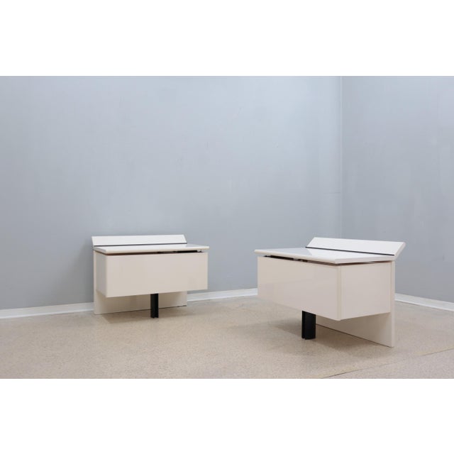 Lacquered Nightstands by Paolo Piva for B&B Italia, 1980s, Set of 2 For Sale - Image 14 of 14
