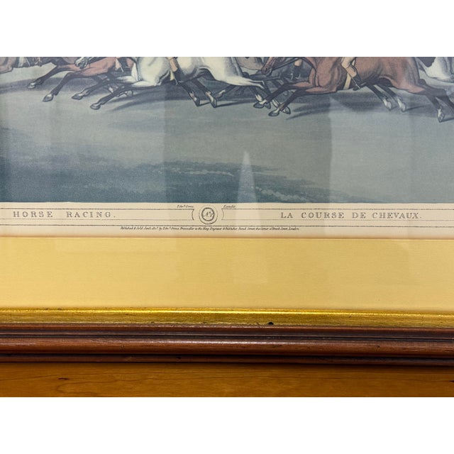 J. Godby + H. Merke for Samuel Howitt “La Course De Chevaux” Equestrian Engraving, Framed For Sale - Image 10 of 12