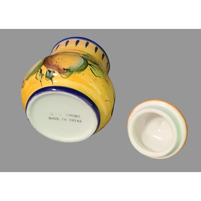 Late 20th Century Late 20th Century Tuscan Style Mediterranean Pear Creamer & Sugar Set by Heritage Mint For Sale - Image 5 of 7